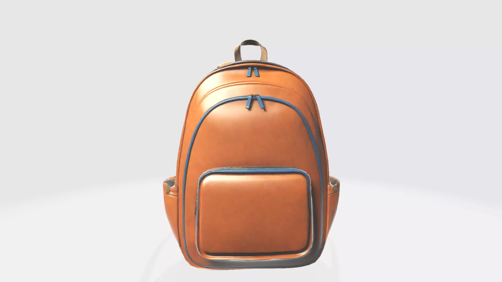 3d Generative Model Leather Old School Backpack Bag 3D model_0