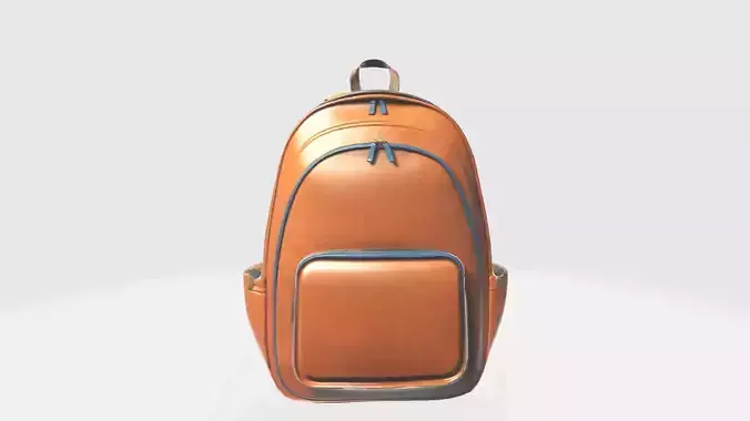 3d Generative Model Leather Old School Backpack Bag