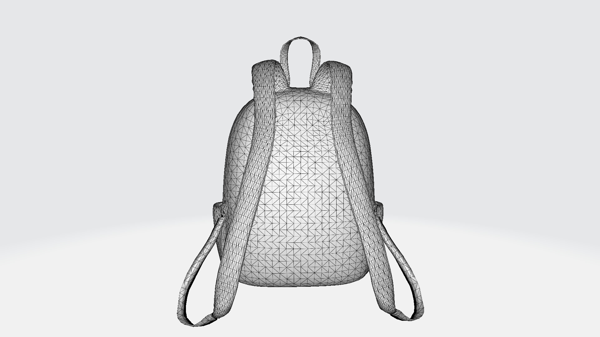 3d Generative Model Leather Old School Backpack Bag 3D model_7