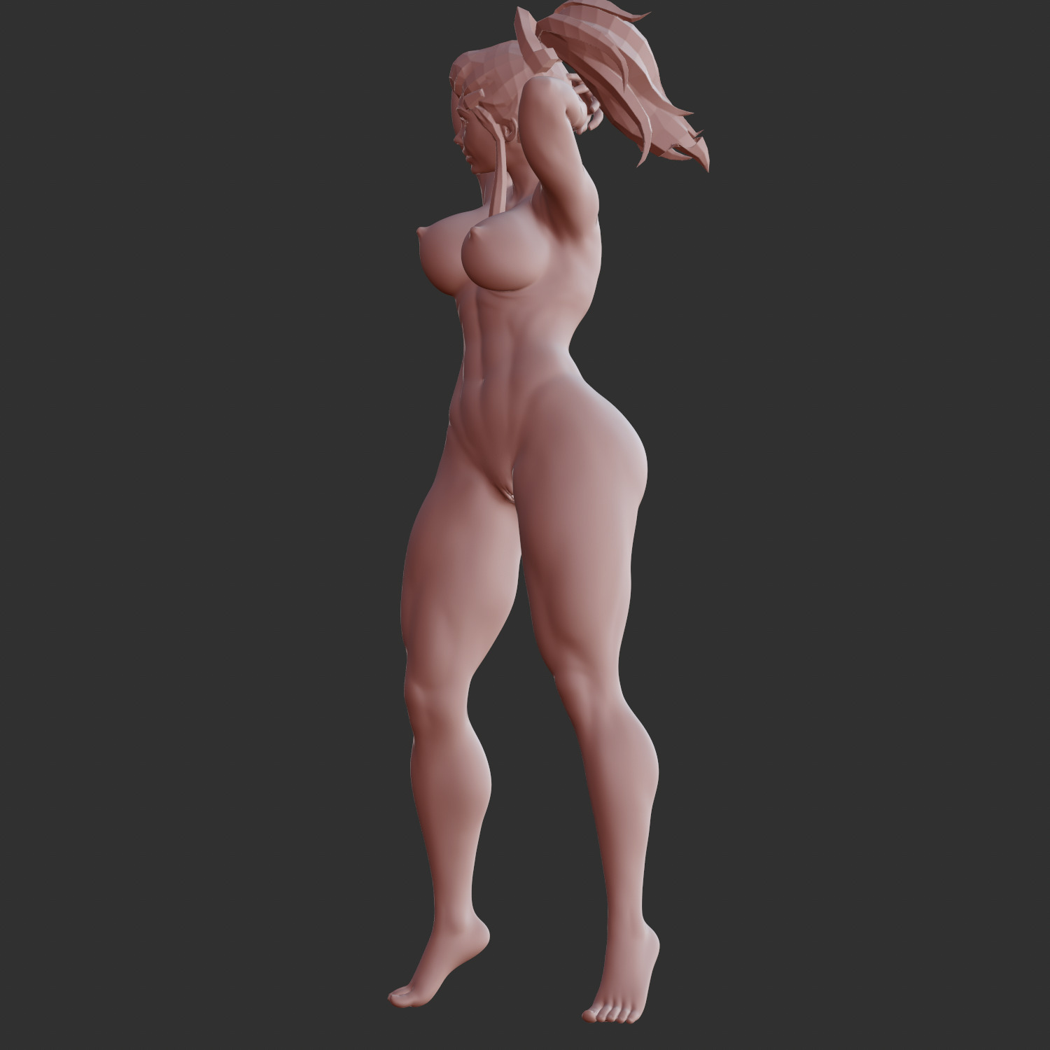 Hentai Waifu with Thicc Body NSFW 3D STL 3D print model_5