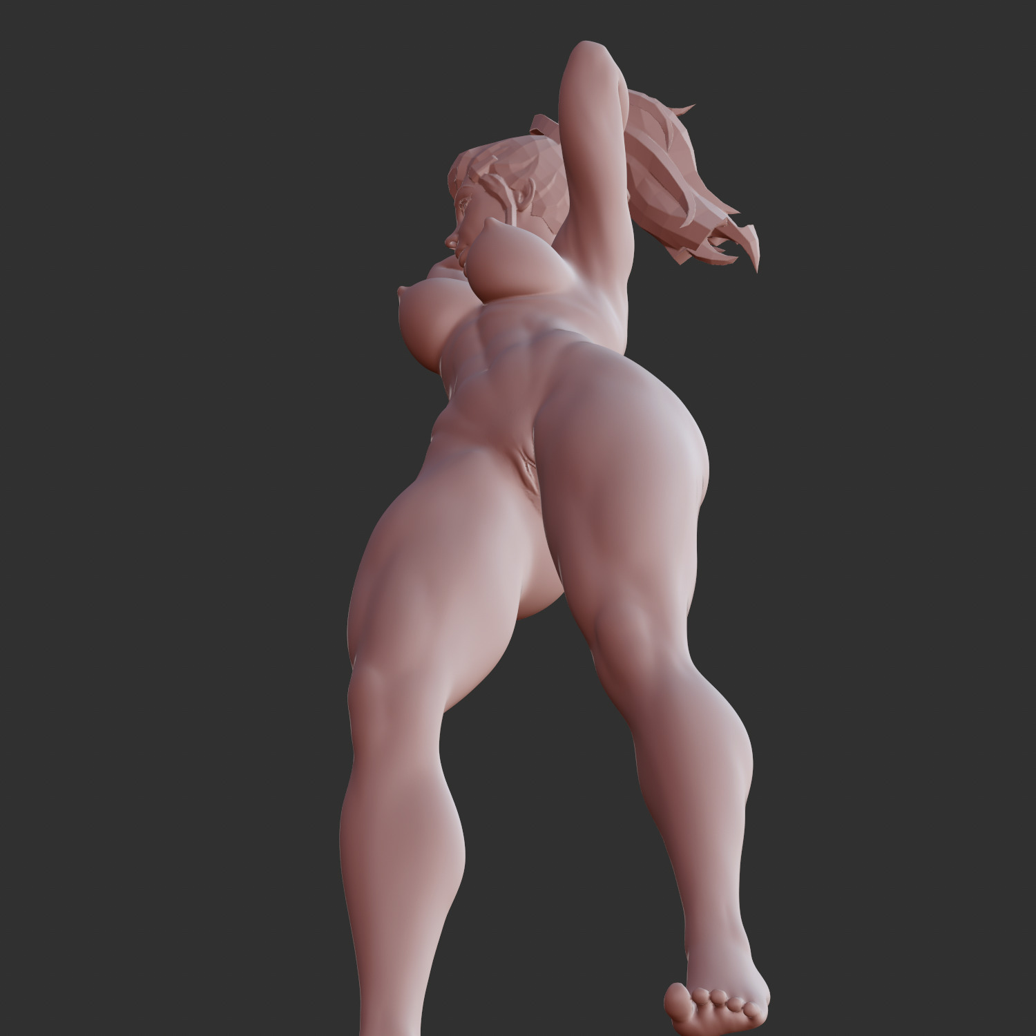 Hentai Waifu with Thicc Body NSFW 3D STL 3D print model_1