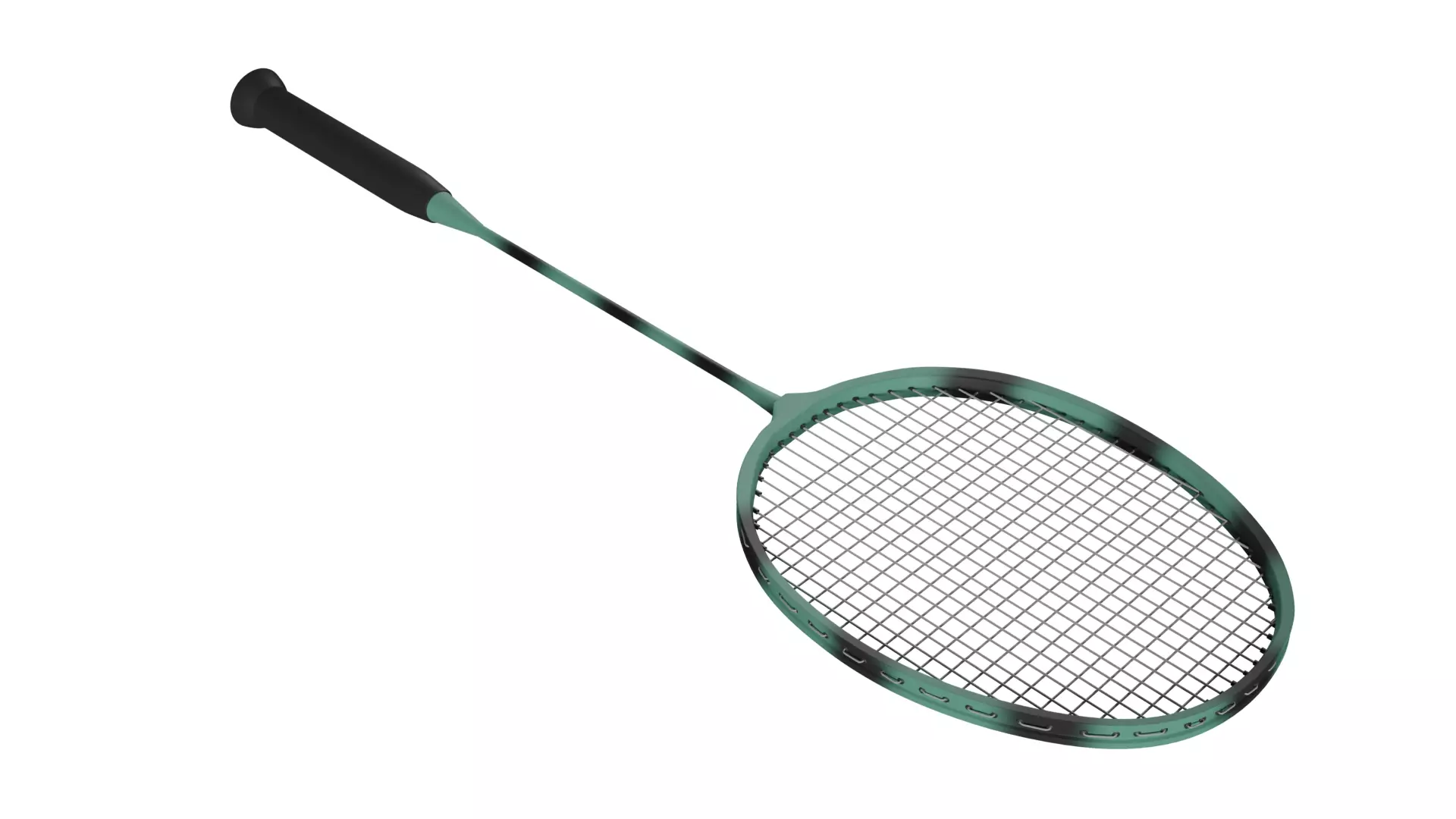 Badminton Racket Low-poly 3D model_0