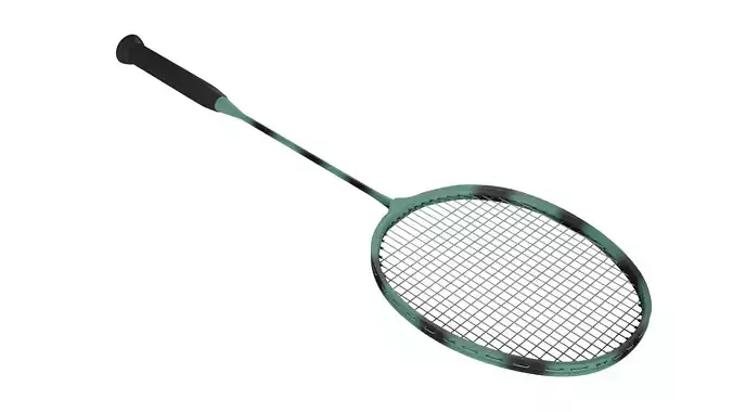 Badminton Racket Low-poly 3D model