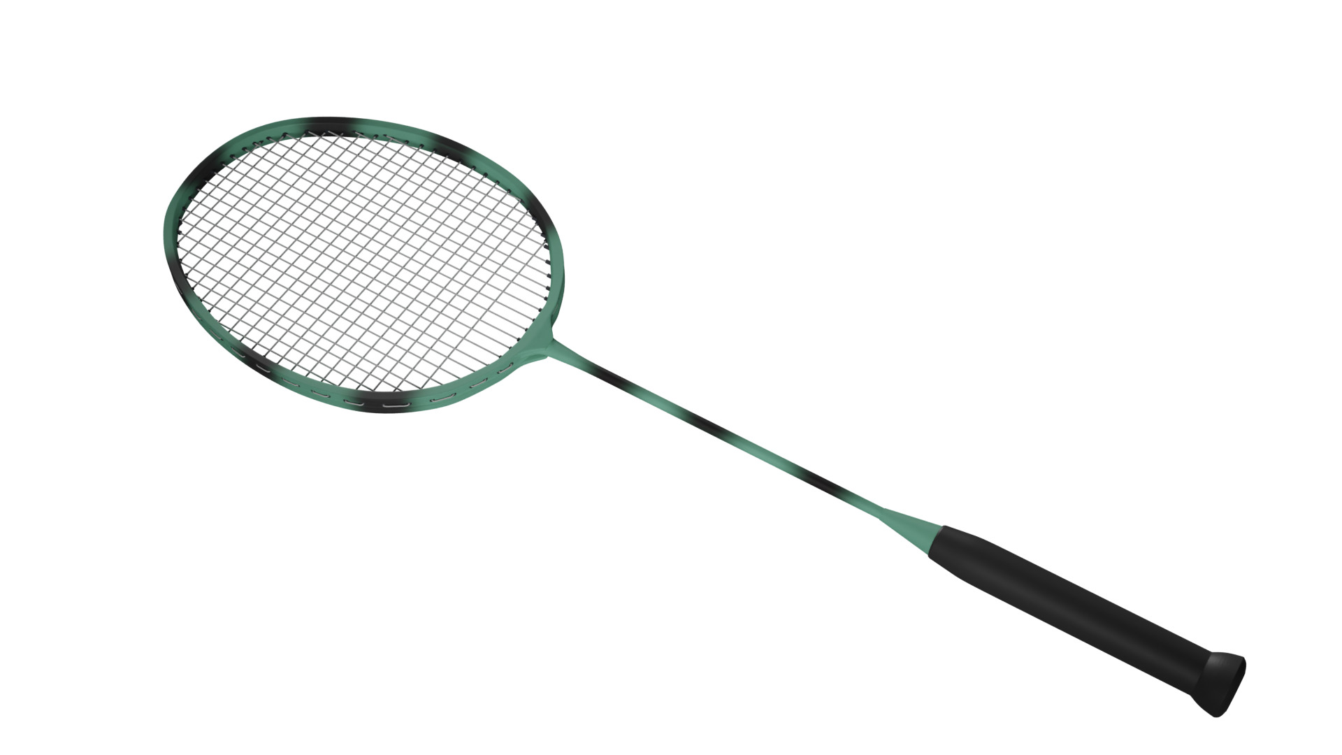 Badminton Racket Low-poly 3D model_2