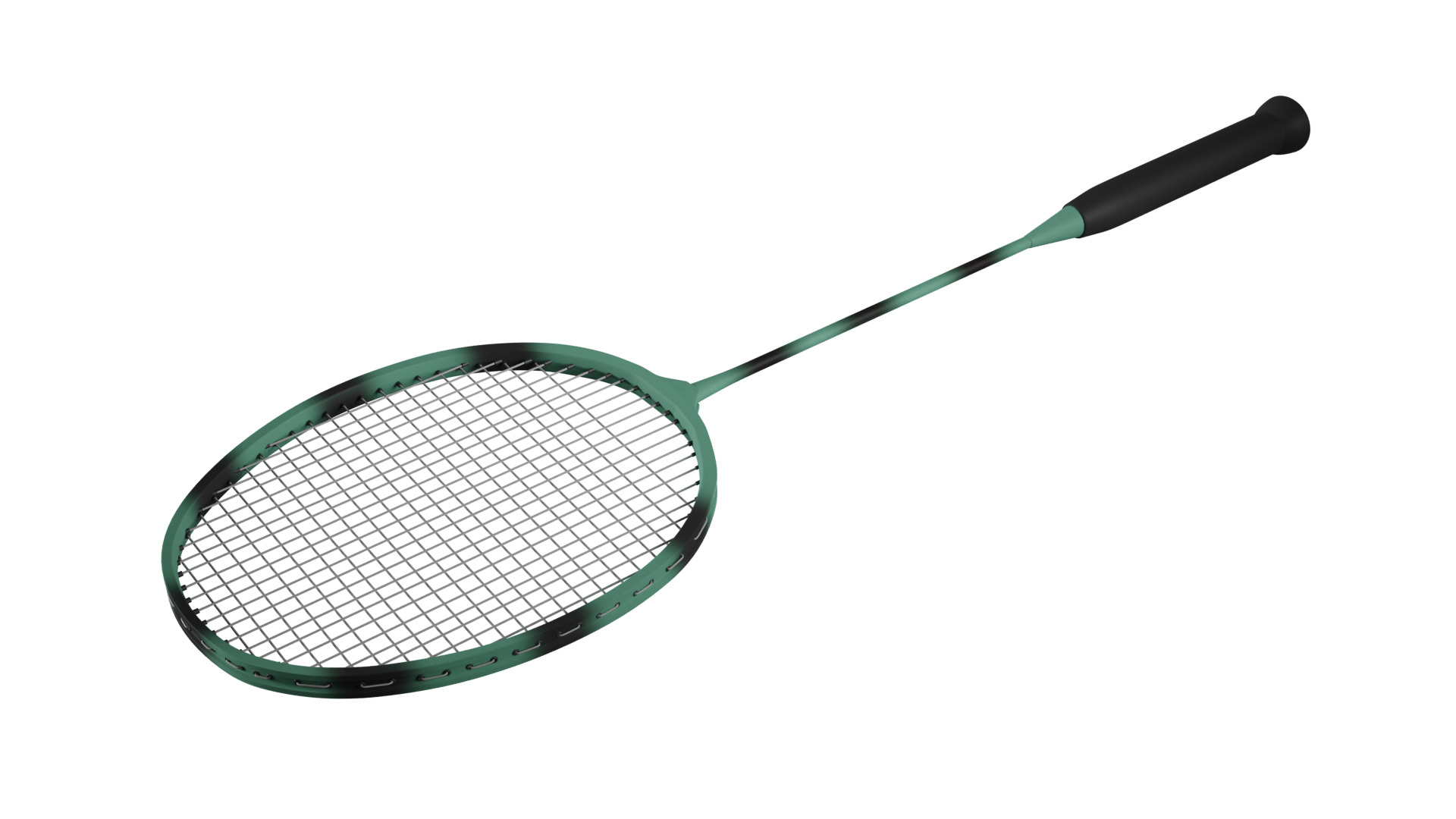 Badminton Racket Low-poly 3D model_17