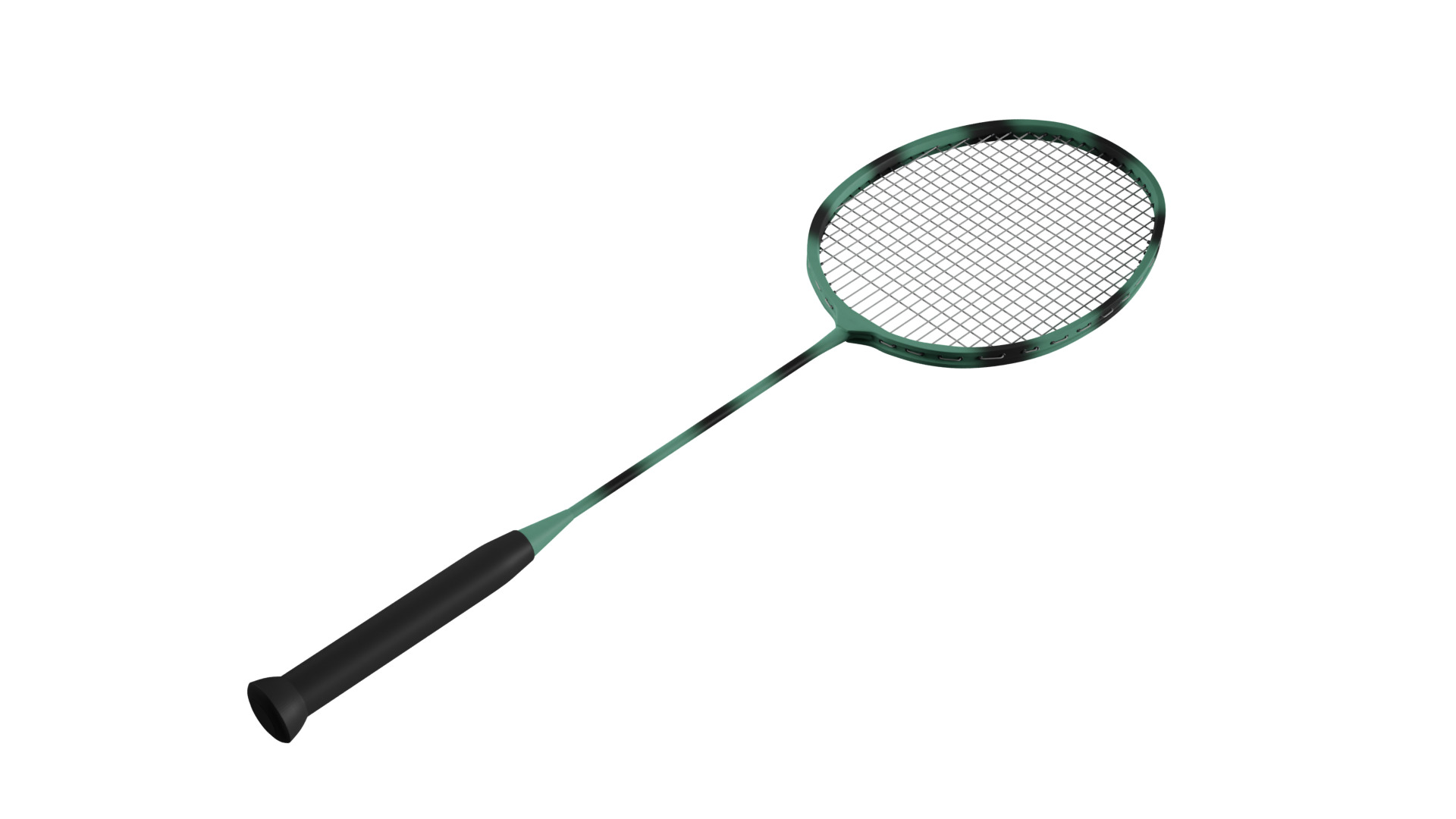 Badminton Racket Low-poly 3D model_3