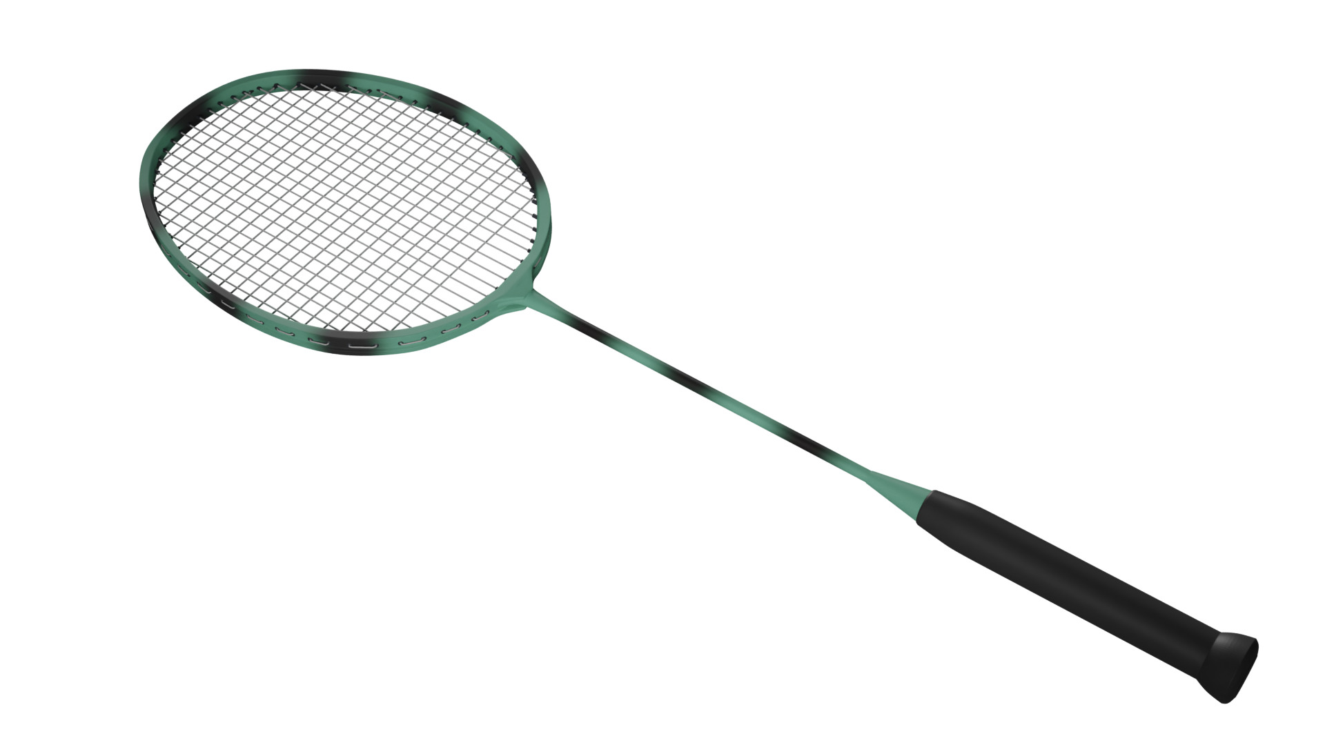 Badminton Racket Low-poly 3D model_9