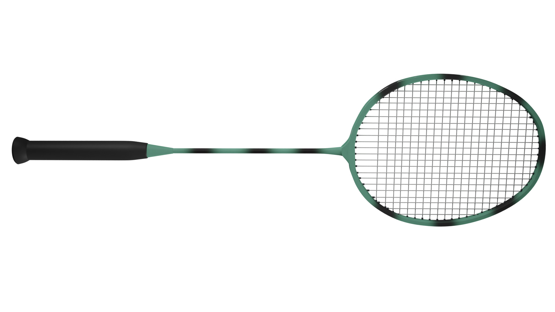 Badminton Racket Low-poly 3D model_10