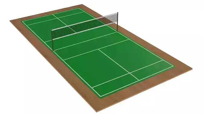Badminton Court Low-poly 3D model