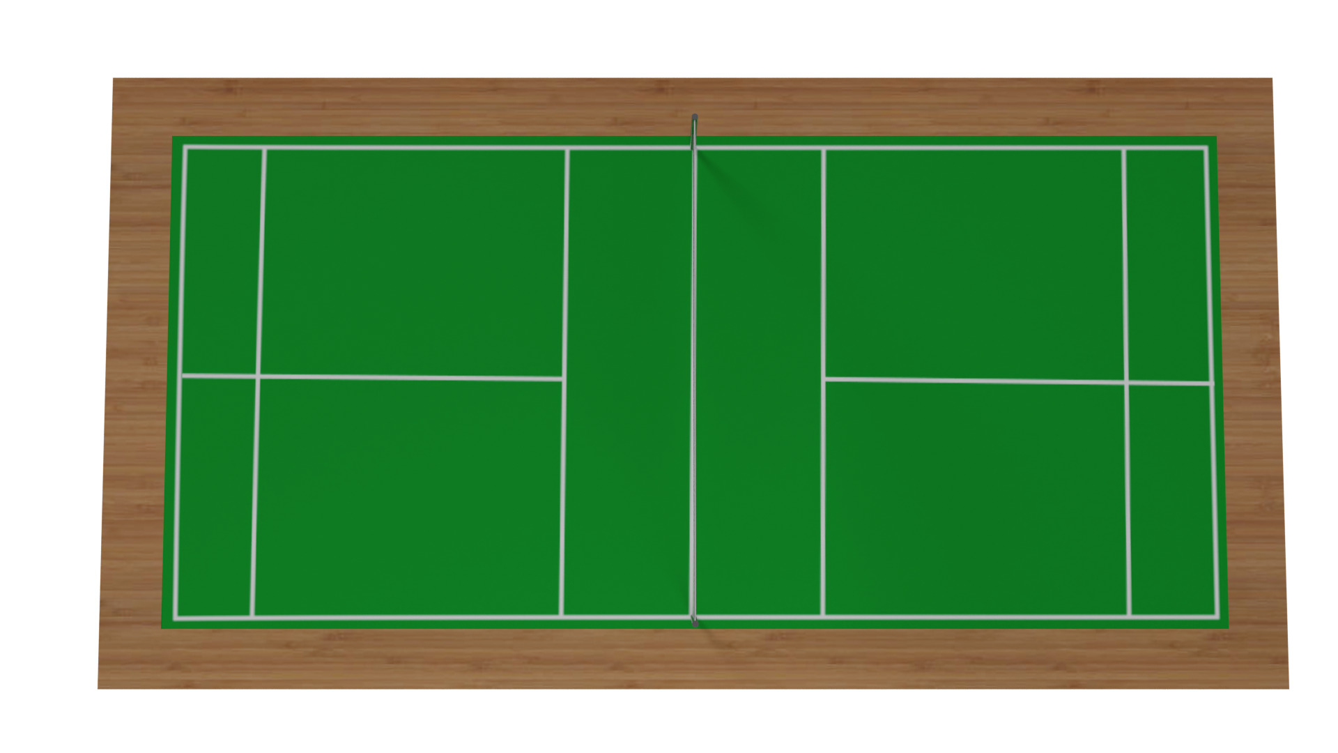 Badminton Court Low-poly 3D model_12