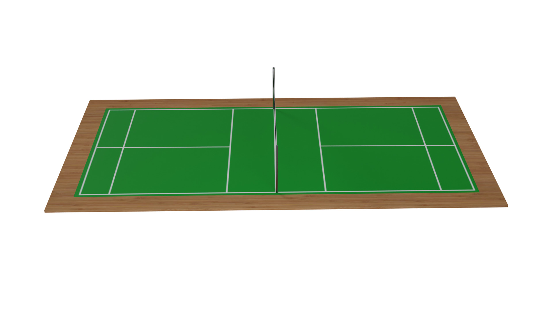 Badminton Court Low-poly 3D model_5