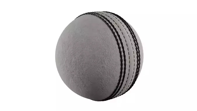 Cricket White Ball Low-poly 3D model