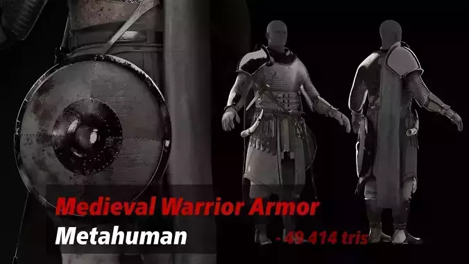 Medieval Warrior Armor Metahuman Rig 