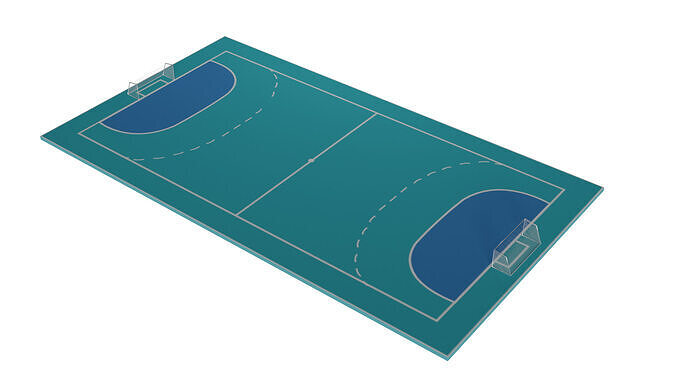 Handball Court Low-poly 3D model
