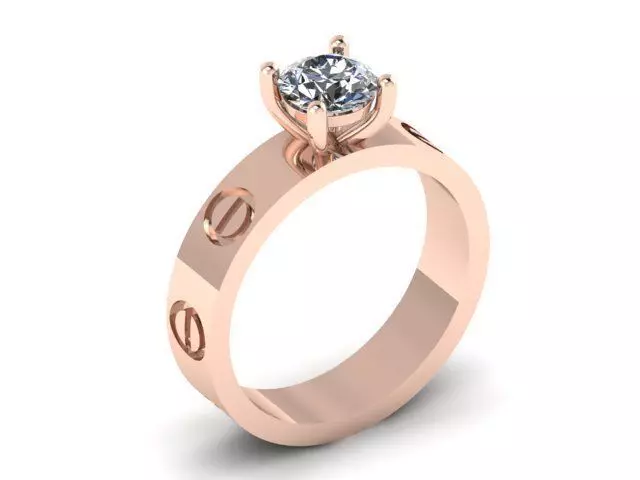 Cartier love ring Free 3D print model