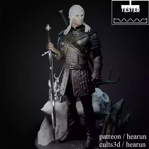 Geralt of Rivia  The Witcher Tested and Ready For Printing