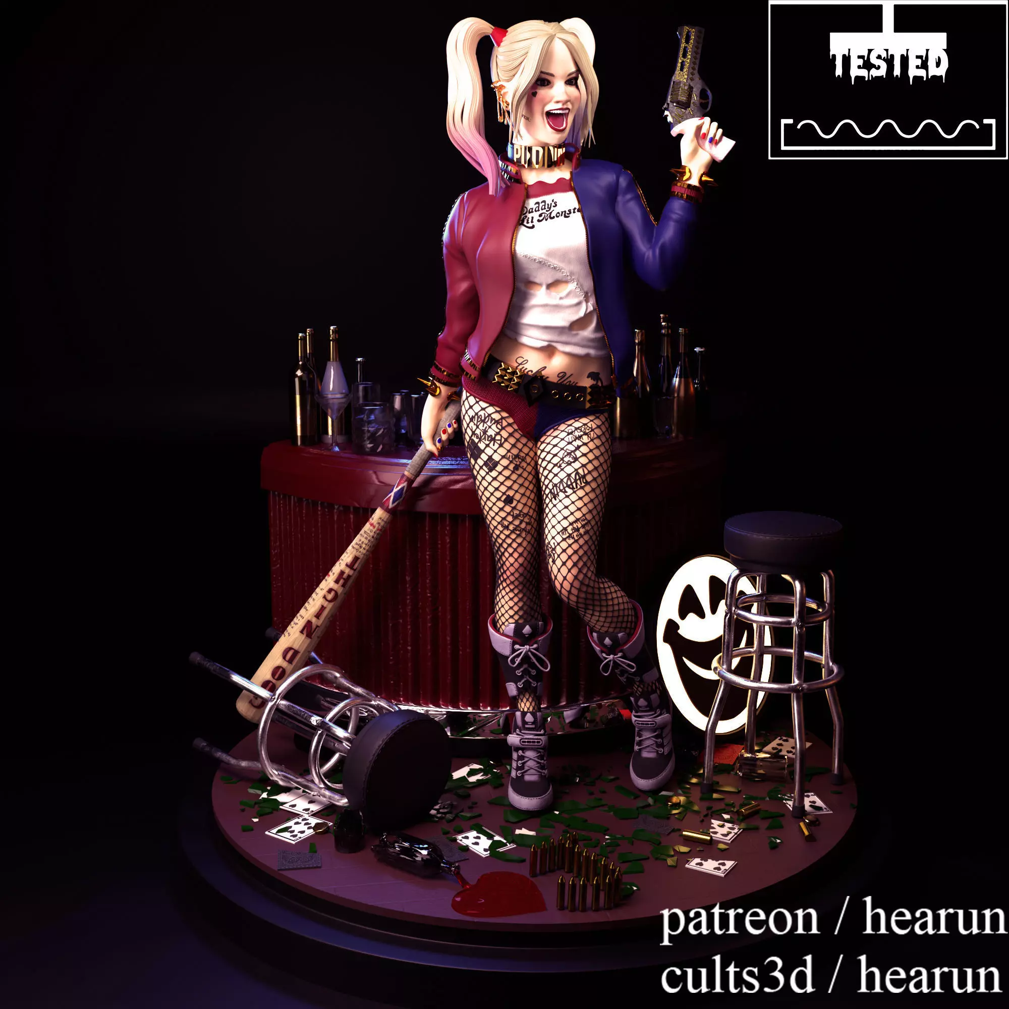 Harley Quinn Tested and Ready For Printing 3D print model