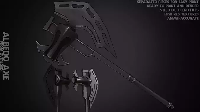 Overlord Albedo Axe for Cosplay 3D print model