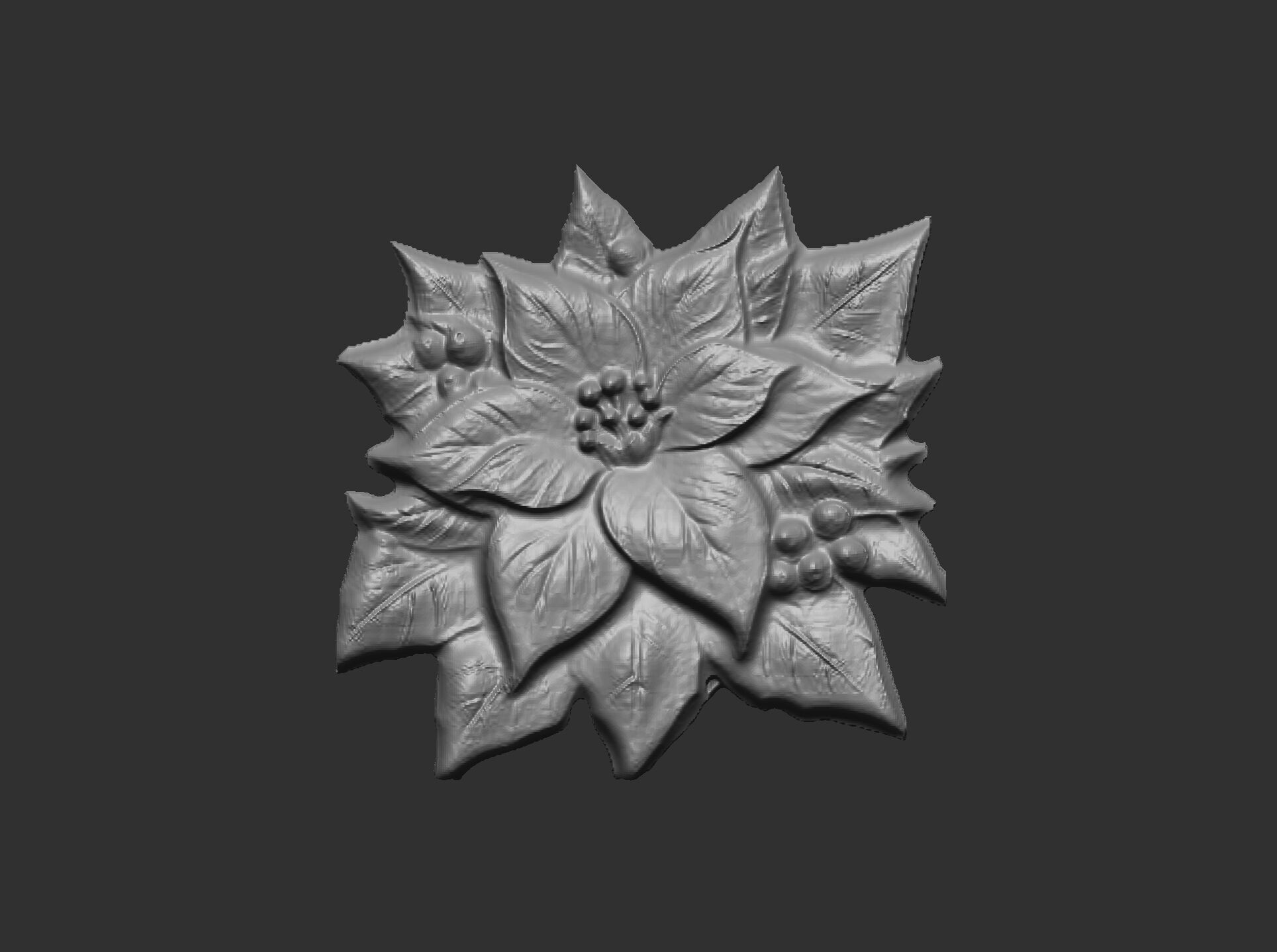 flower cnc model 3D print model_3