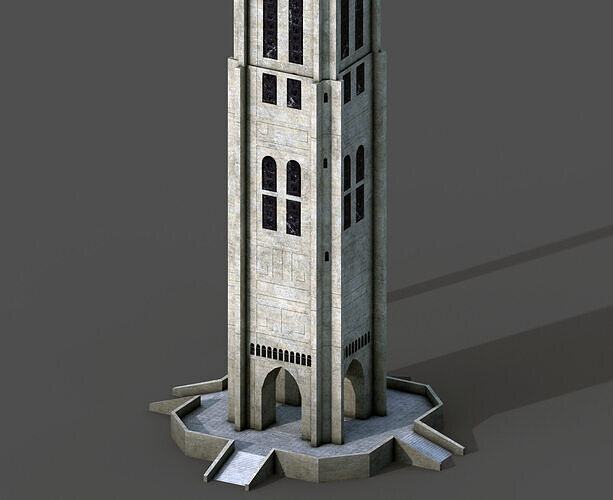 Tour Saint Jacques Low-poly 3D model