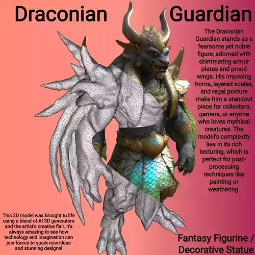 Draconian Guardian 3D print model
