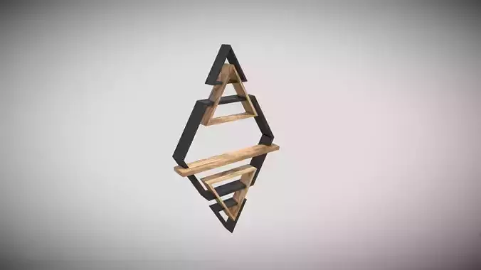 Wall-mounted Wooden Shelf