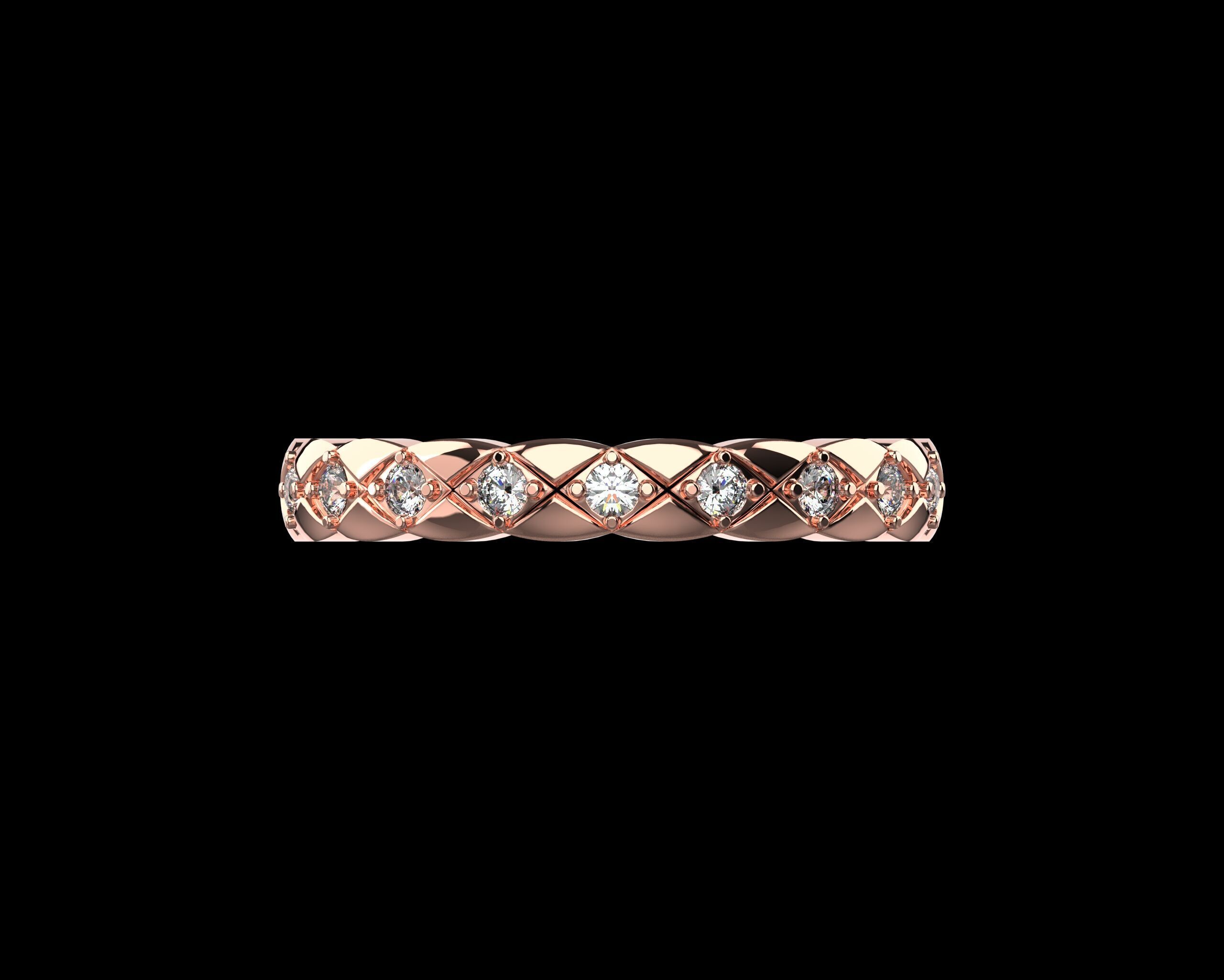 Coco Crush mini ring with diamonds 17 Size N221 3D print model_5