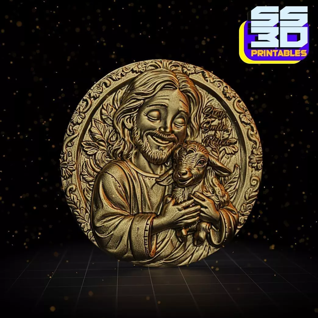 Jesus with Lamb 3D 3D print model