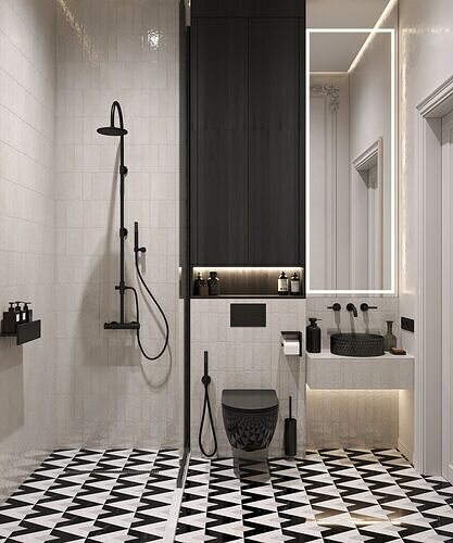 Bathroom Low-poly 3D model