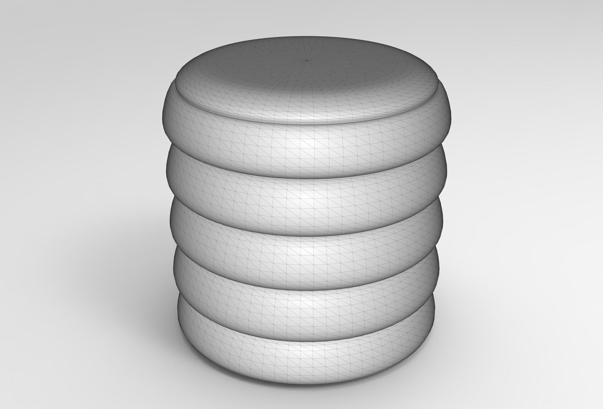 Panduf Stool Low-poly 3D model_5