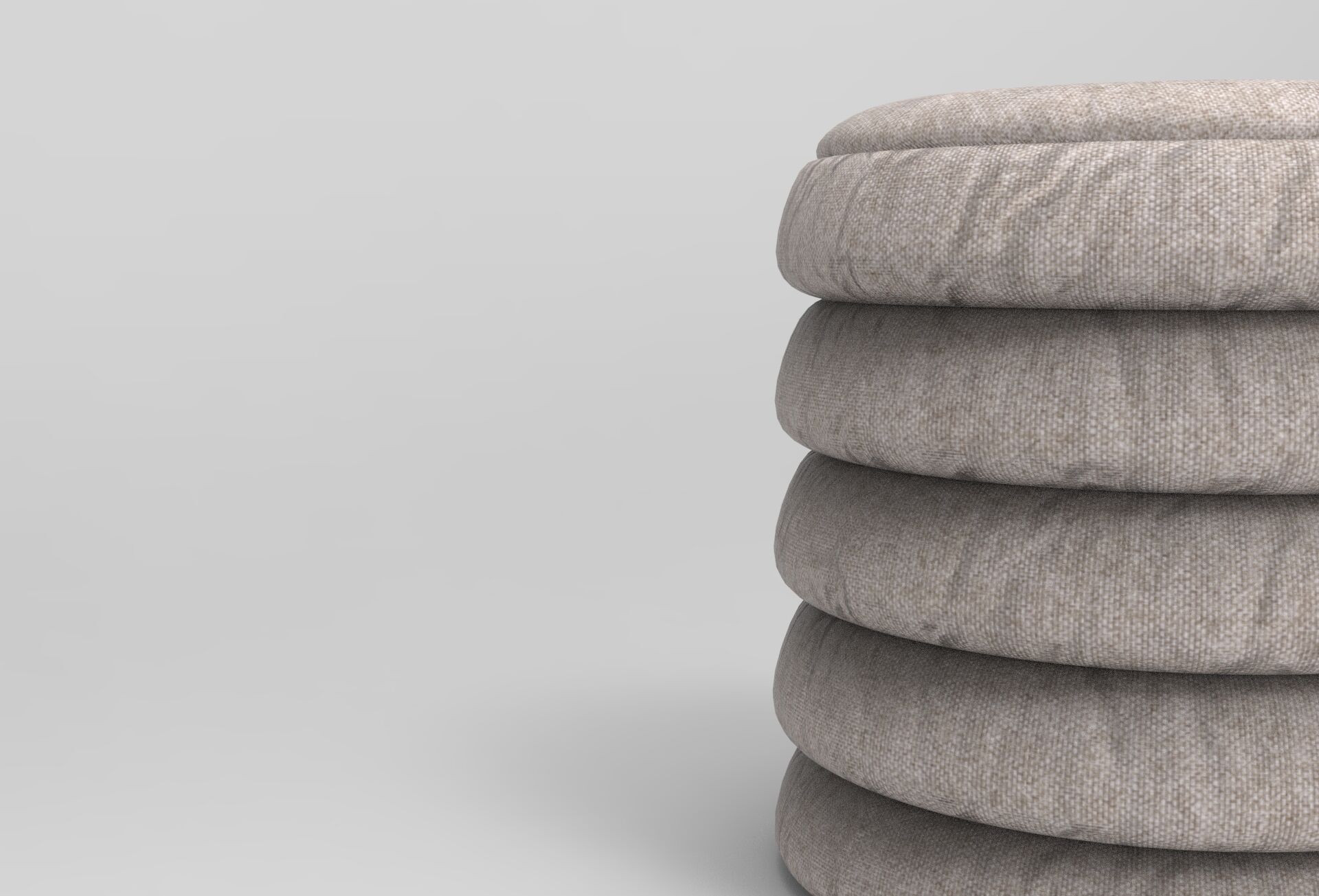 Panduf Stool Low-poly 3D model_3