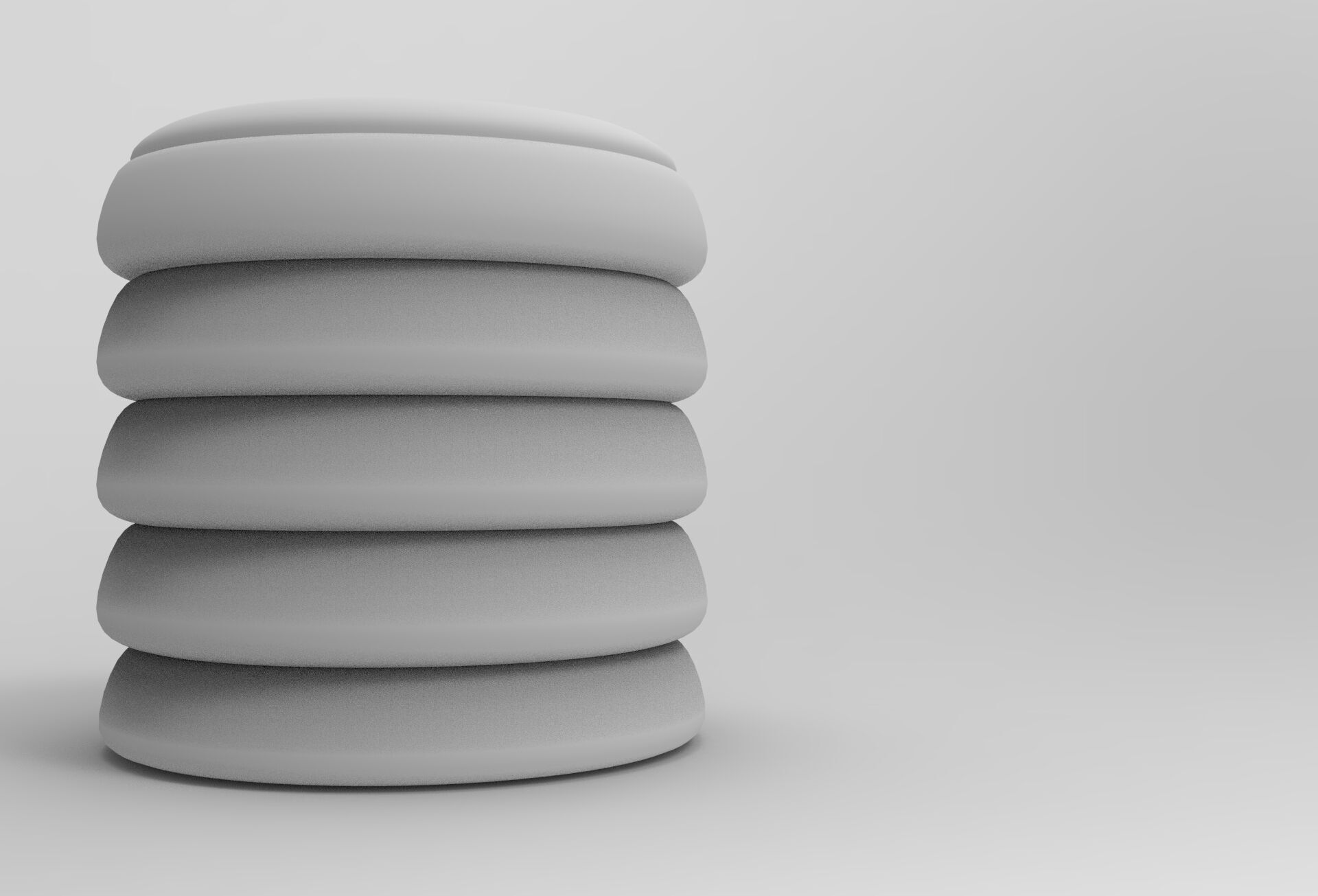 Panduf Stool Low-poly 3D model_8