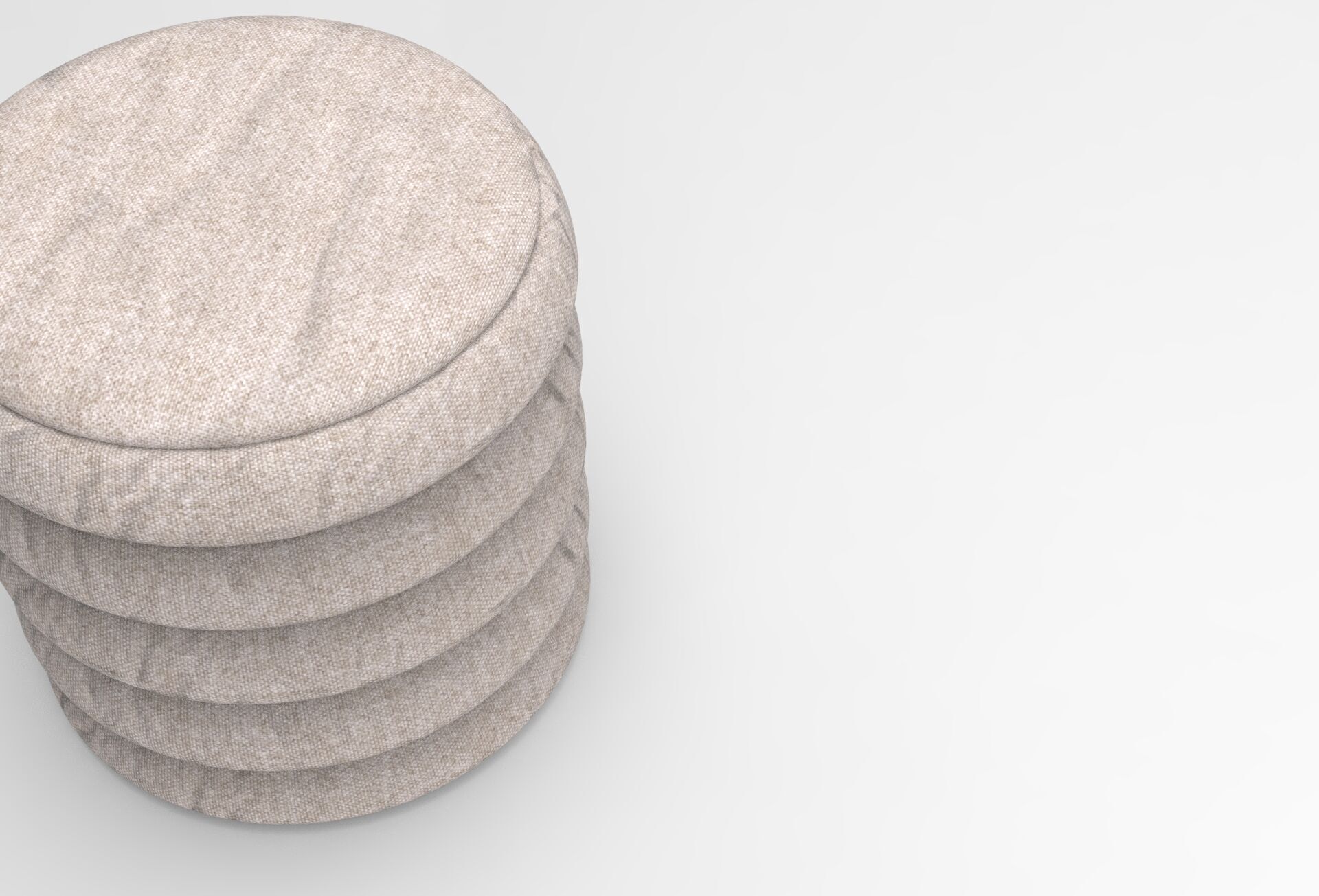 Panduf Stool Low-poly 3D model_2