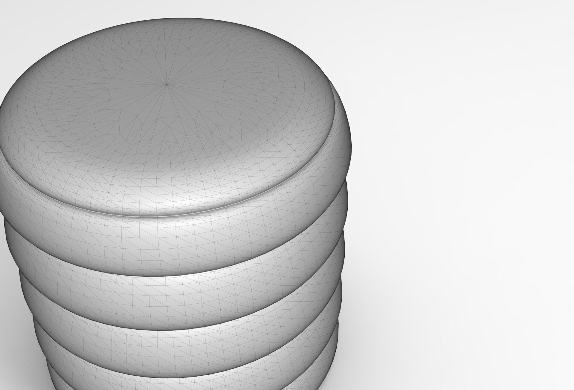 Panduf Stool Low-poly 3D model_6