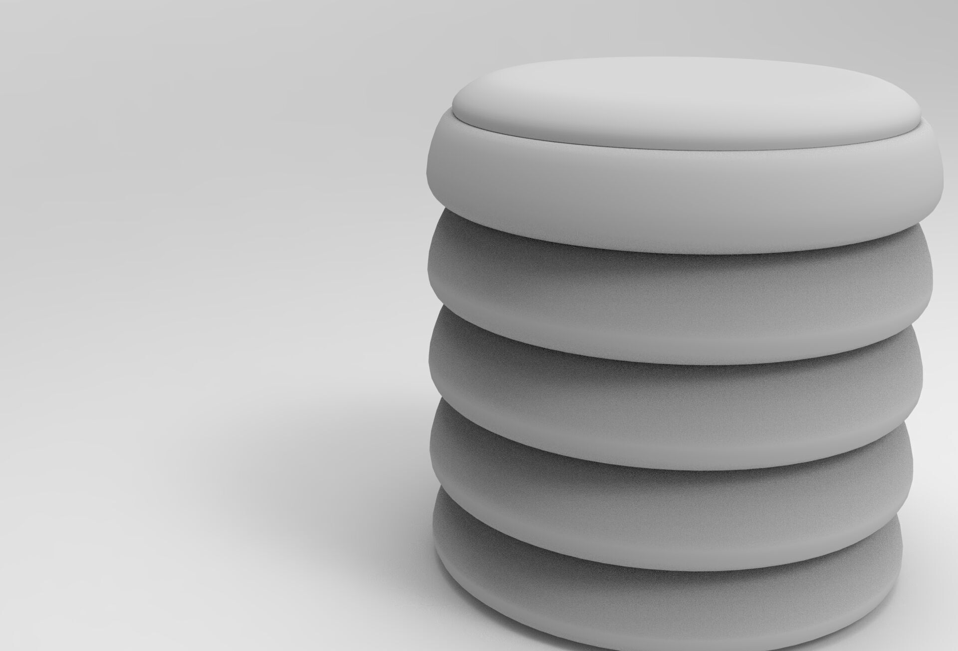 Panduf Stool Low-poly 3D model_7
