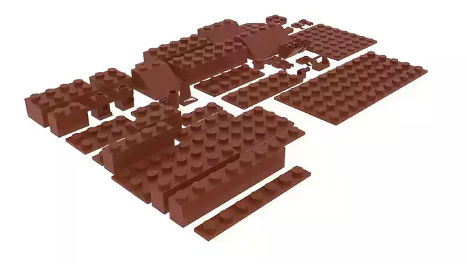 Milk Chocolate Lego Bricks Set