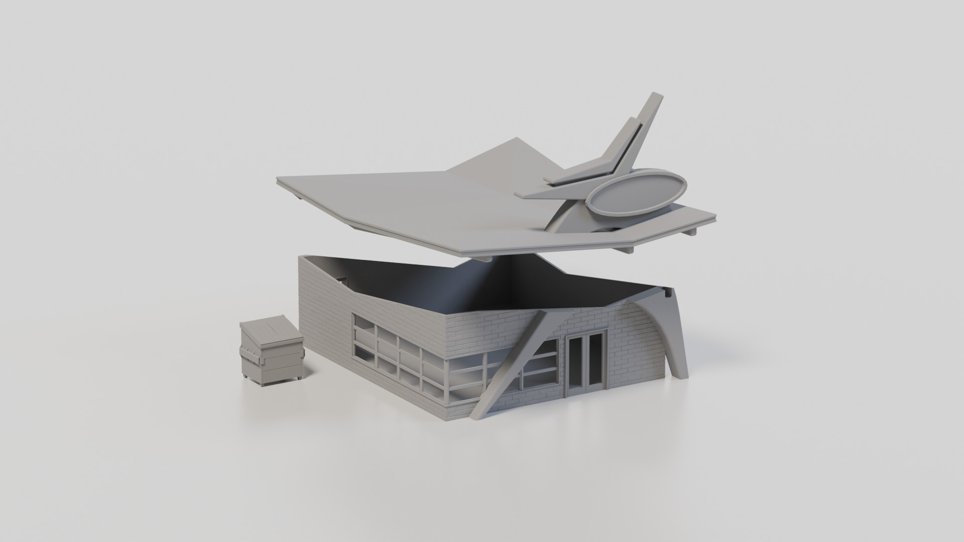 Model Railway - HO Scale - Ladies Ladies Jazzercise Studio 3D print model_4