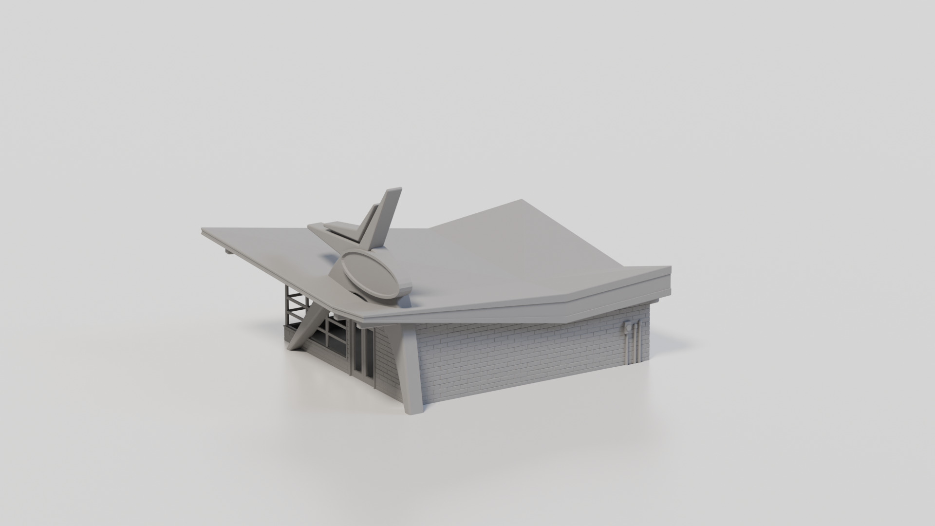 Model Railway - HO Scale - Ladies Ladies Jazzercise Studio 3D print model_3