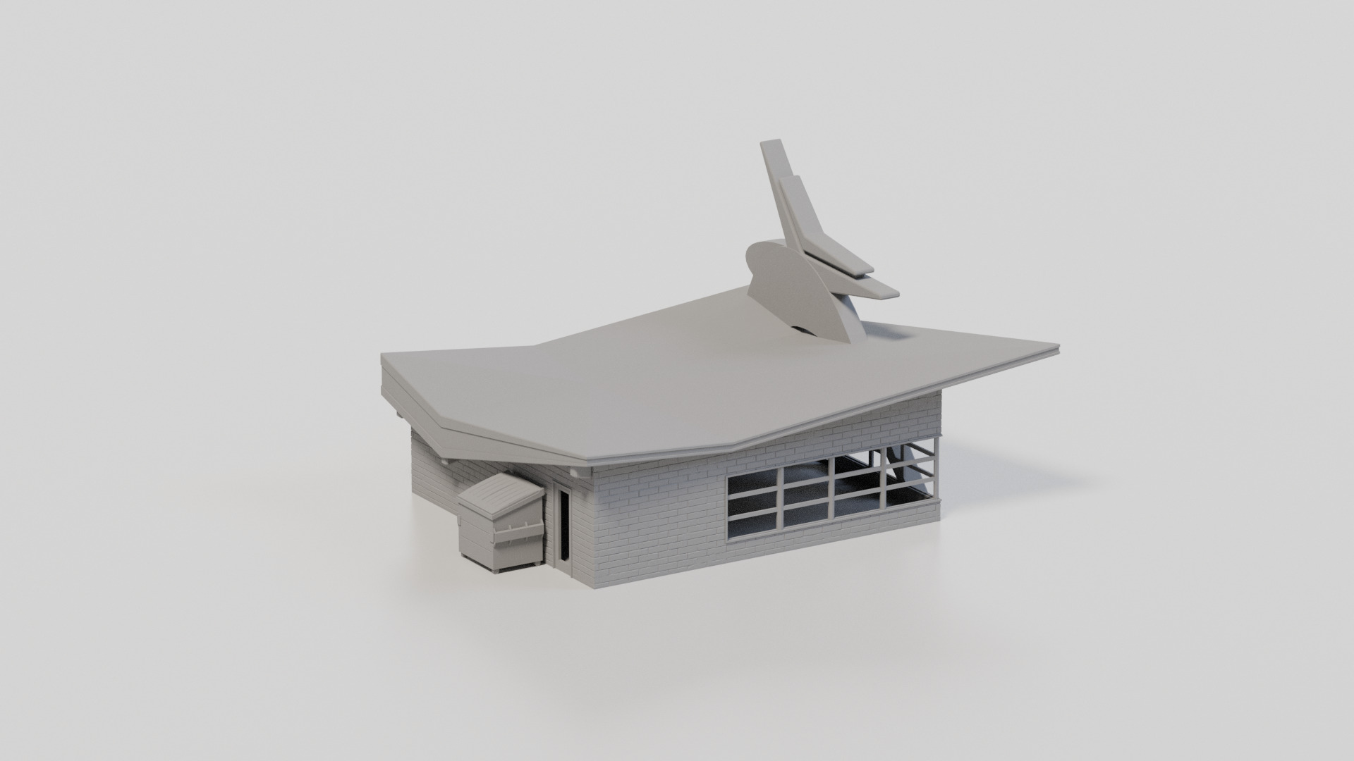 Model Railway - HO Scale - Ladies Ladies Jazzercise Studio 3D print model_1