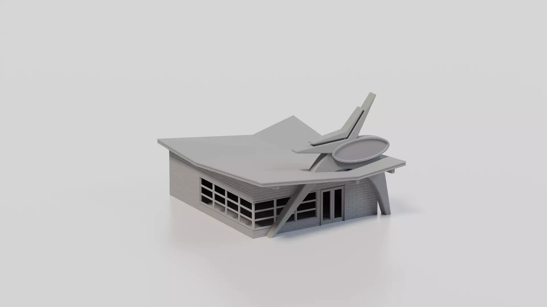 Model Railway - HO Scale - Ladies Ladies Jazzercise Studio 3D print model_0