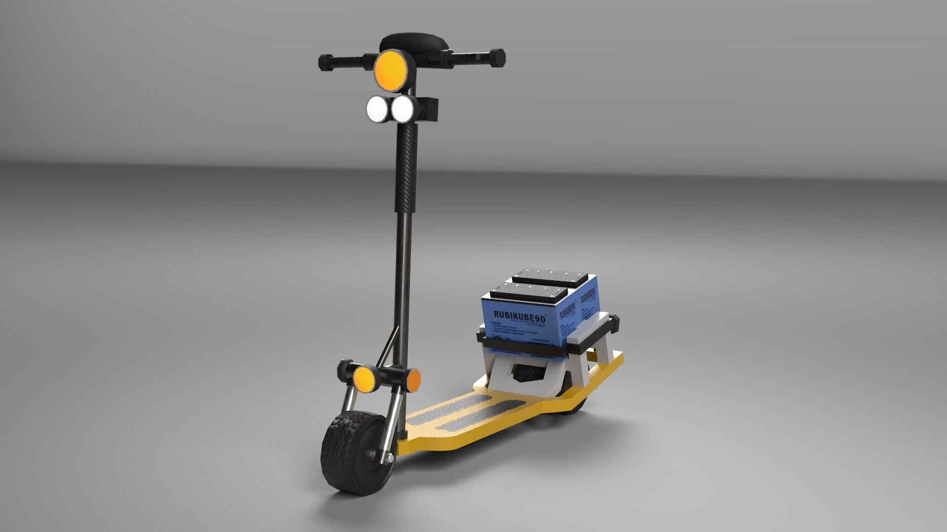 Realistic Electric Scooter 3D Model - Game and VR Ready Low-poly 3D model_3