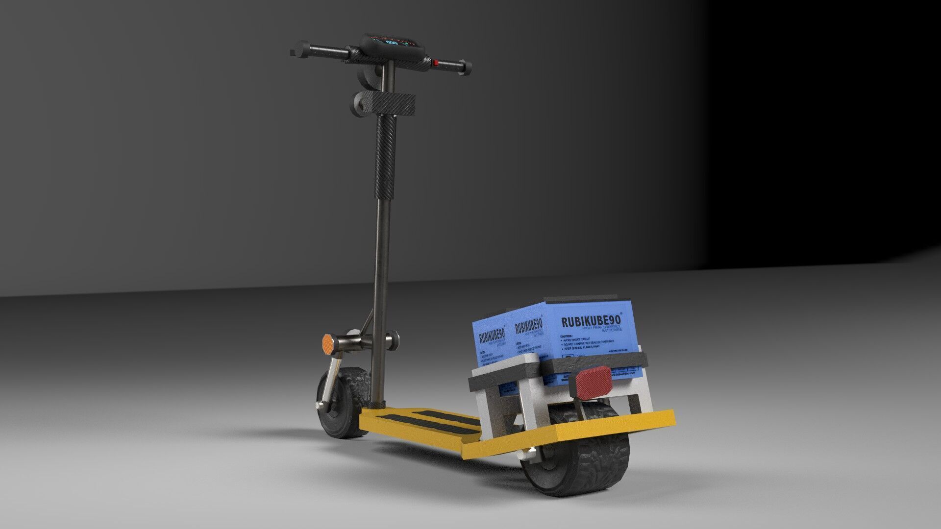Realistic Electric Scooter 3D Model - Game and VR Ready Low-poly 3D model_11