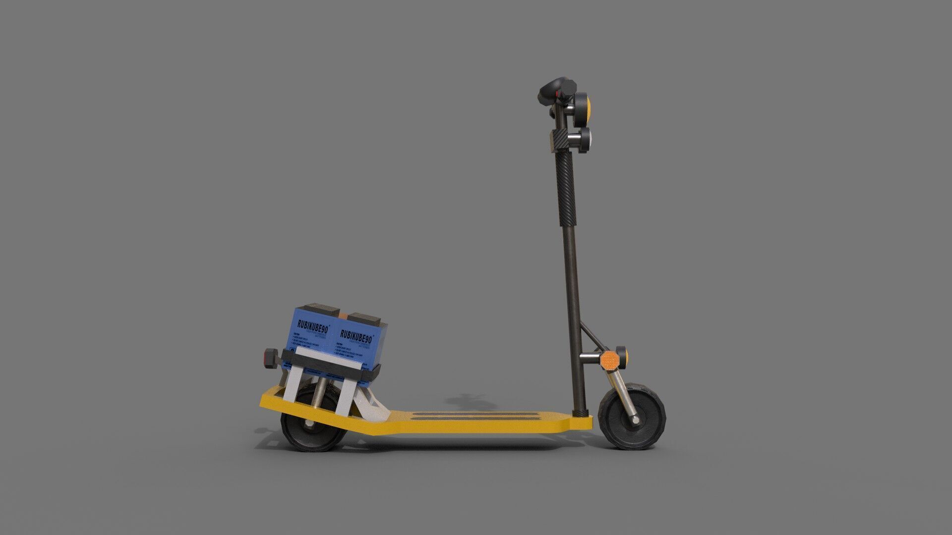 Realistic Electric Scooter 3D Model - Game and VR Ready Low-poly 3D model_5