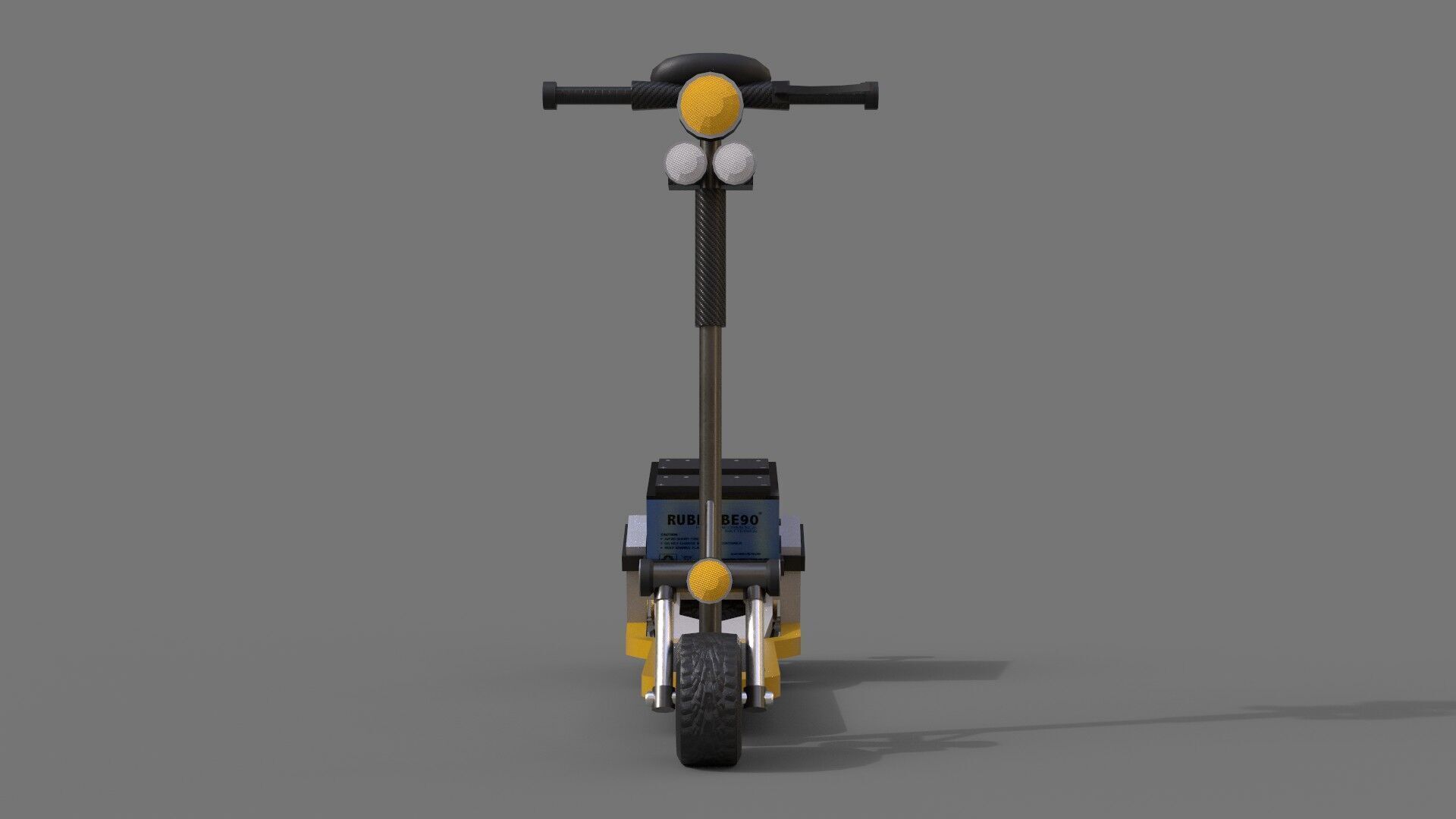 Realistic Electric Scooter 3D Model - Game and VR Ready Low-poly 3D model_4