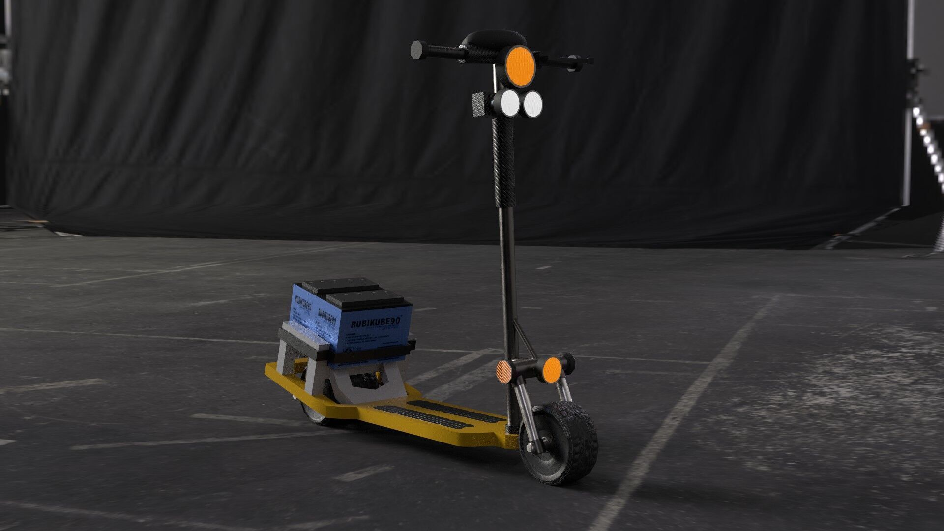 Realistic Electric Scooter 3D Model - Game and VR Ready Low-poly 3D model_13