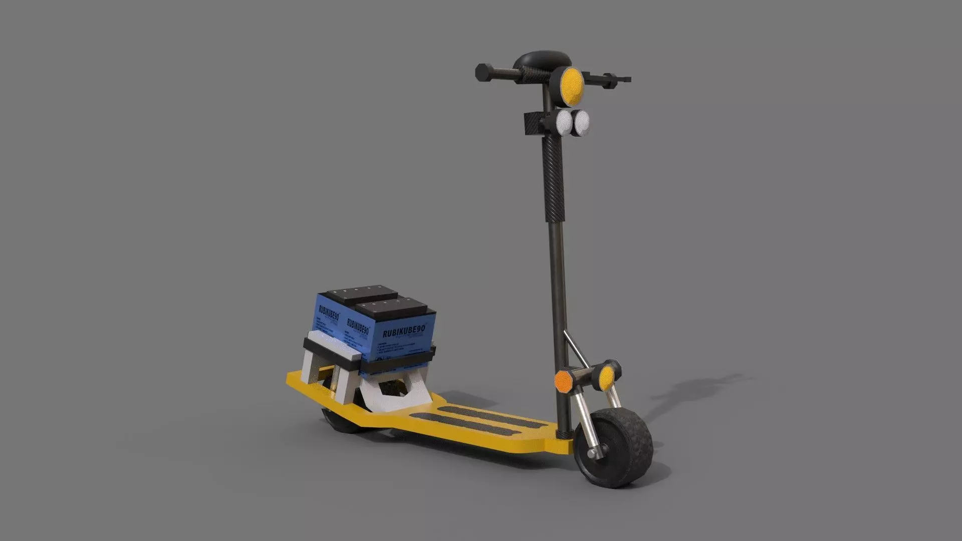 Realistic Electric Scooter 3D Model - Game and VR Ready Low-poly 3D model_0