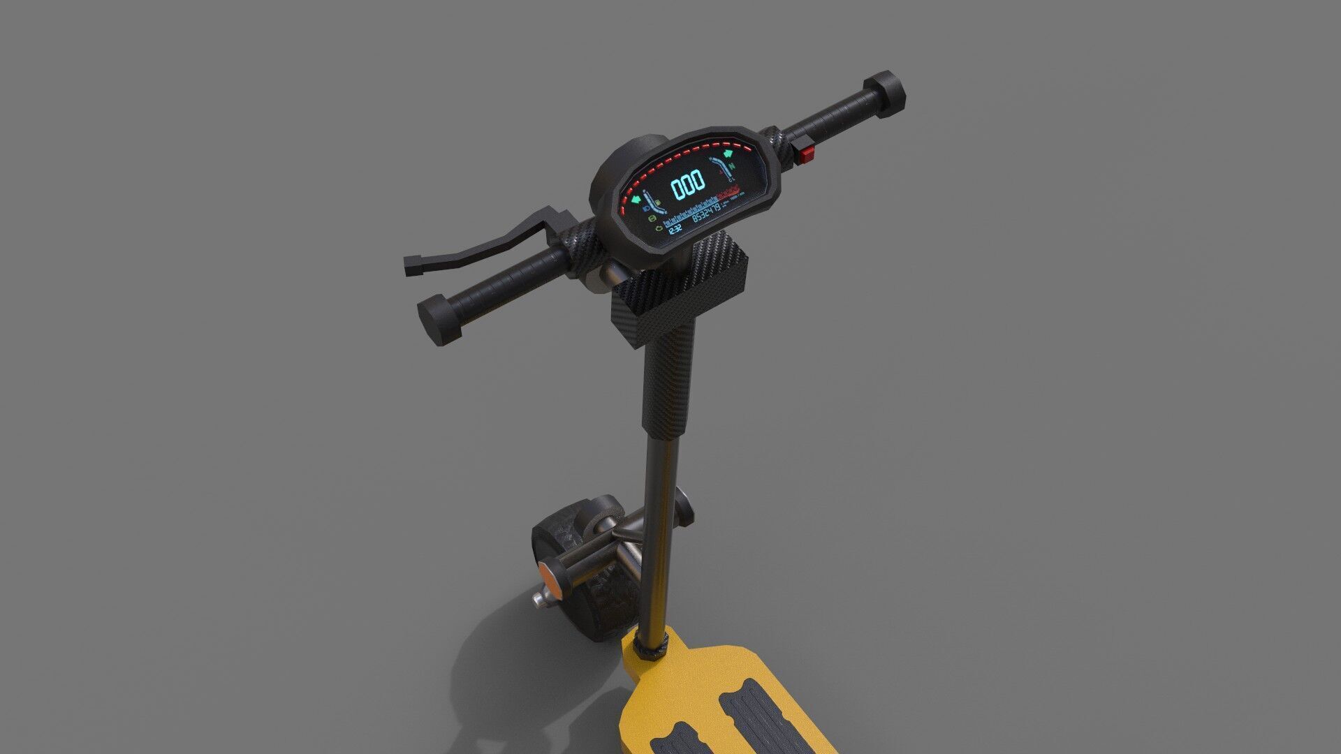 Realistic Electric Scooter 3D Model - Game and VR Ready Low-poly 3D model_7