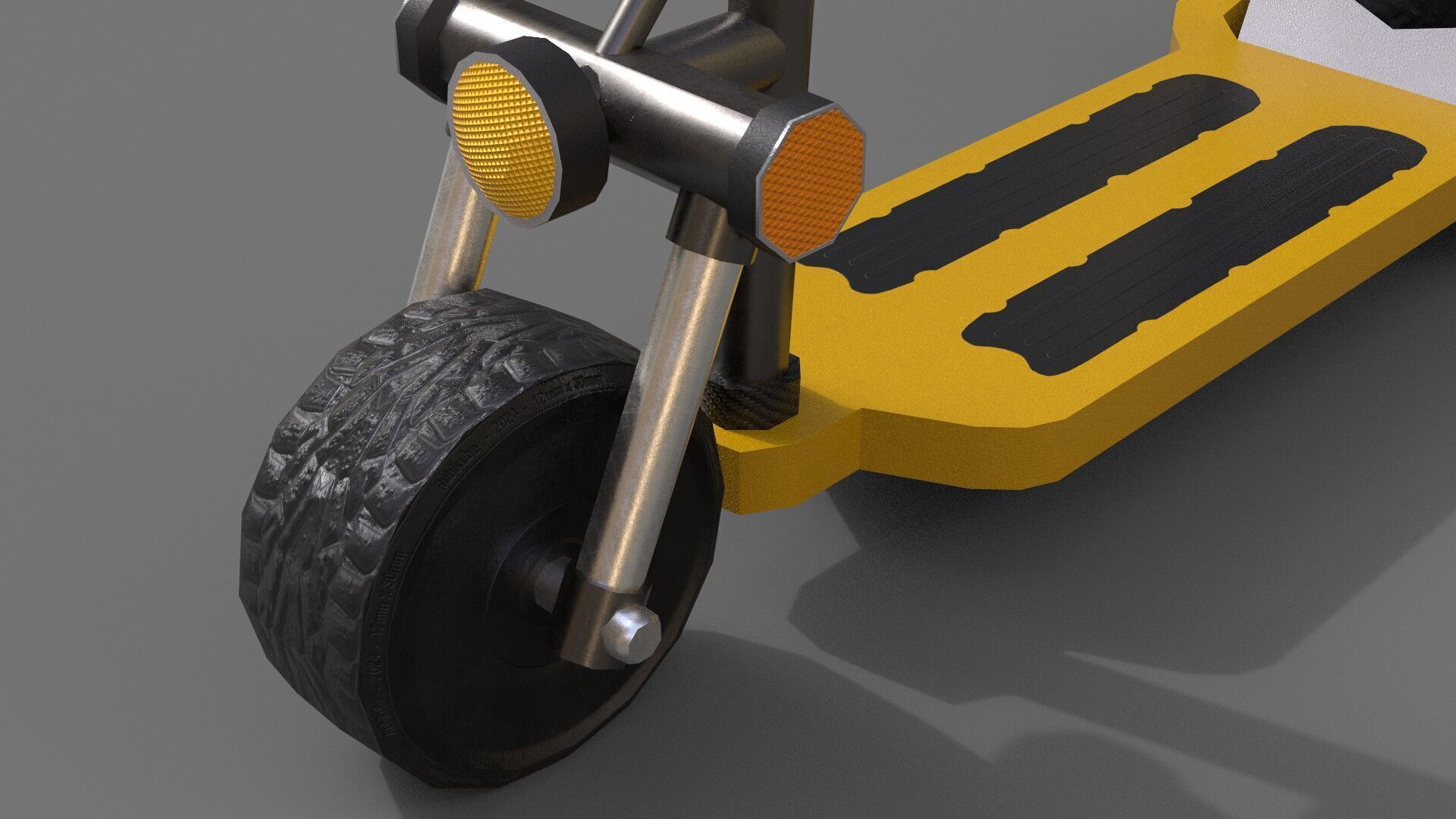Realistic Electric Scooter 3D Model - Game and VR Ready Low-poly 3D model_10