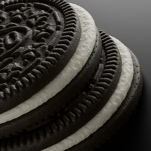 Biscuit OREO Procedural Texture blender 3D model