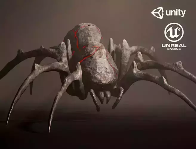 Land Spider2 - Game Ready Low-poly 3D model